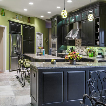 Dramatic Black Painted Cabinetry in Pinellas Park