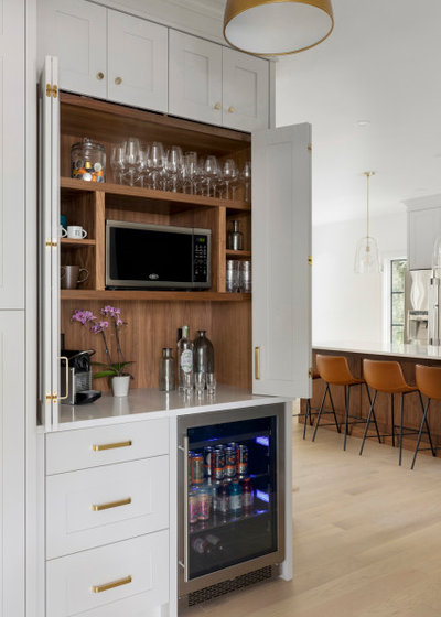 Transitional Home Bar by Jkath Design Build + Reinvent
