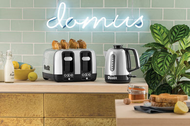 Dualit Domus Four-Slot Toaster and Domus Kettle in Black