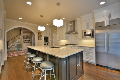 Example of a transitional kitchen design in Atlanta