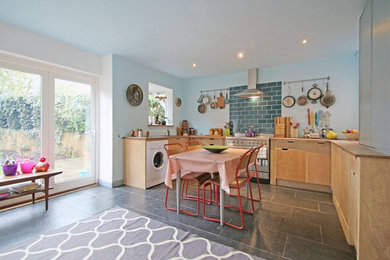 Inspiration for a contemporary kitchen in Devon.