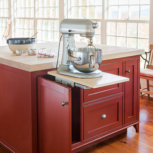 Easy access for the kitchen mixer with this pop up mixer stand