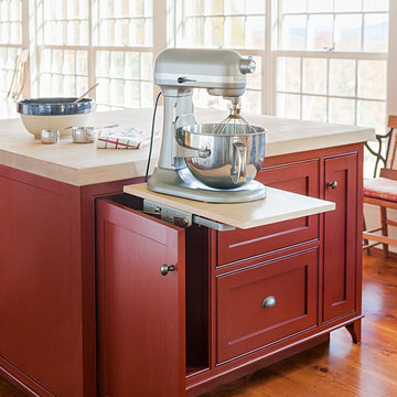 Easy access for the kitchen mixer with this pop up mixer stand
