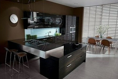 Design ideas for a modern kitchen in Gloucestershire.