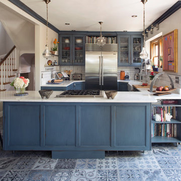 Eclectic Blue Kitchen