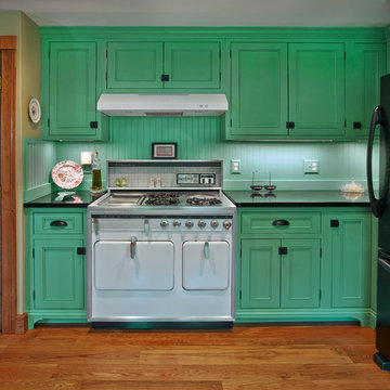 Eclectic Green Kitchen