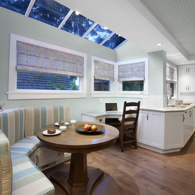 Inspiration for an eclectic eat-in kitchen remodel in Vancouver