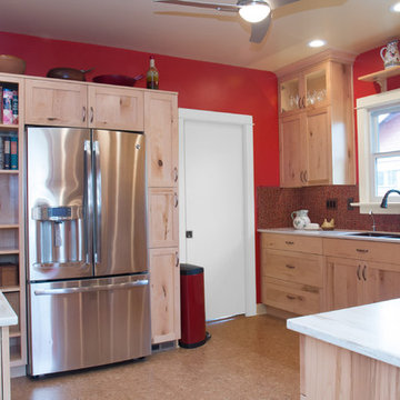 Eclectic Red Kitchen - Portland