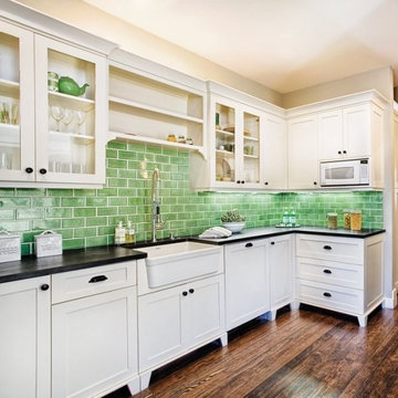 Ecohistorical Homes Kitchen Backsplash / Fireclay Tile Debris Series
