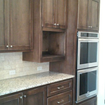 edge distressed shaker cabinets