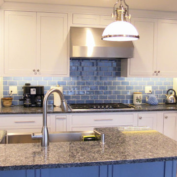 Edgewater, MD Blue and White Kitchen Granite Countertops