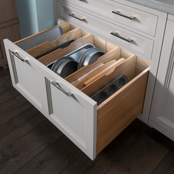 Edison Heights Kitchen - Deep Drawer Dividers Custom LED Cabinet