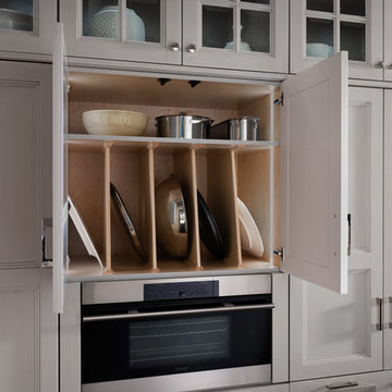 Edison Heights Kitchen - Tray Partition Custom LED Cabinet