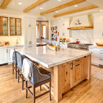 Edwards CO White Painted with French Oak Kitchen Remodel