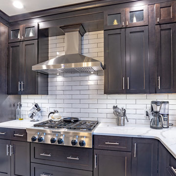 Elegant Dark Shaker Kitchen by John Cisneros