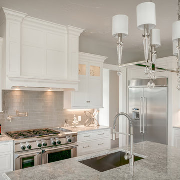 Elegant White and Gray Kitchen