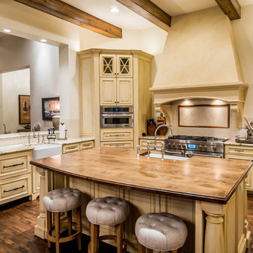 Elk Country Estate_French Country_Kitchen with view to Entrance