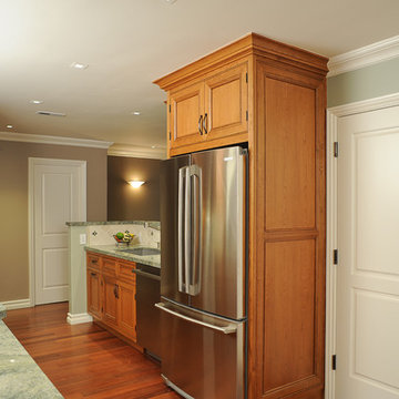 Enclosed refrigerator with door-style panels