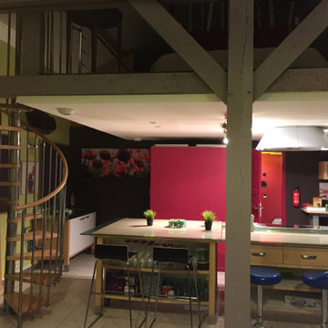 Espace de vie en rdc du loft - atelier de cuisine
