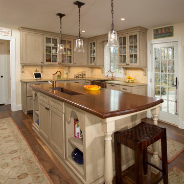 Expansive kitchen with island