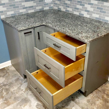 Fairfax Kitchen - Grey Shaker Cabinets
