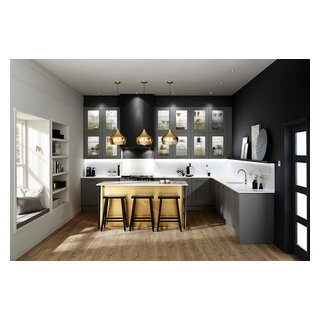 Fairford Graphite Grey Shaker Style Kitchen - Contemporary - Kitchen ...