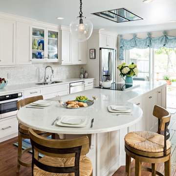 Falmouth Cape Cod Kitchen with Fireplace