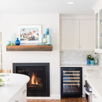 Falmouth Cape Cod Kitchen with Fireplace