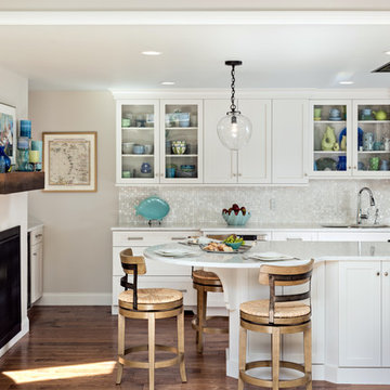 Falmouth Cape Cod Kitchen with Fireplace