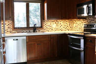 Inspiration for a transitional kitchen remodel in Omaha