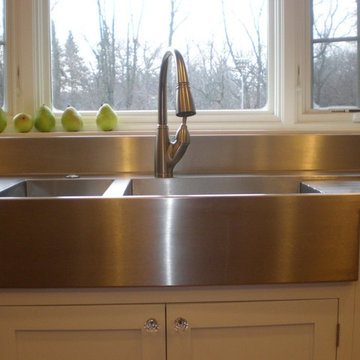 Farmer Style Stainless Steel Kitchen Countertop