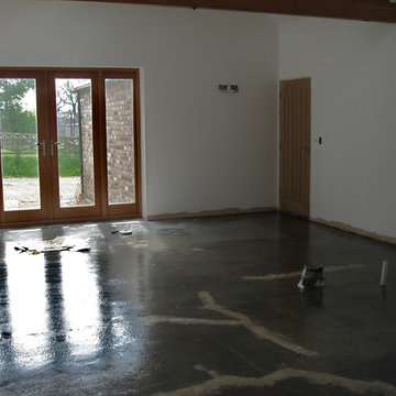 Farmhouse Conversion in County Durham White Poured Resin flooring North East