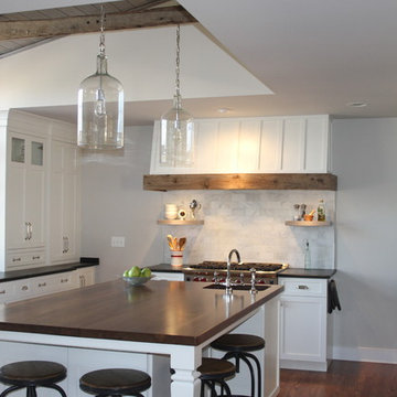 Farmhouse Island With Wood Top and Sink
