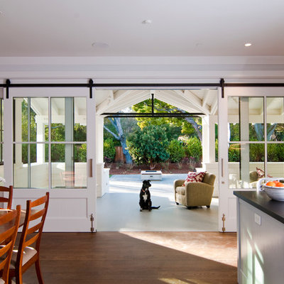 Inspiration for a cottage medium tone wood floor kitchen remodel in San Francisco