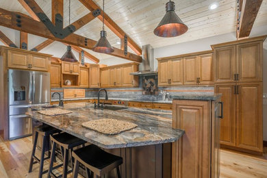Photo of a rustic kitchen in Phoenix.