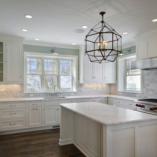 Traditional kitchen remodeling - Kitchen - traditional kitchen idea in Salt Lake City with an undermount sink, recessed-panel cabinets, white cabinets and stainless steel appliances