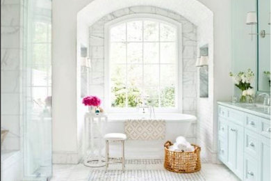 Inspiration for a transitional bathroom remodel in Boston