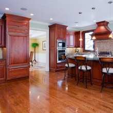 Wood Flooring Against Kitchen Cabinets