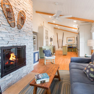 Fireplace at Cozy Lake Cottage