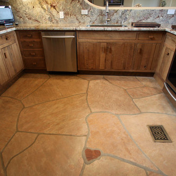 Flagstone Kitchen Floor with the Heart
