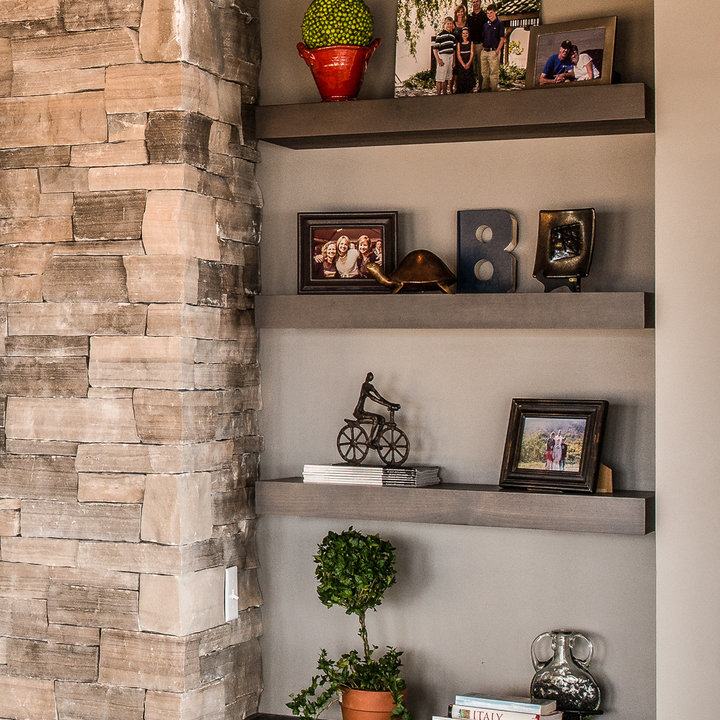 Floating Shelves Beside Fireplace Photos & Ideas Houzz