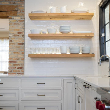 Floating Shelves Light Up a Modern Kitchen Remodel