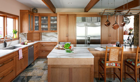 Kitchen of the Week: Cherry Cabinets and 2 Islands Wow in Indiana