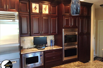 Photo of a large traditional kitchen in New York.