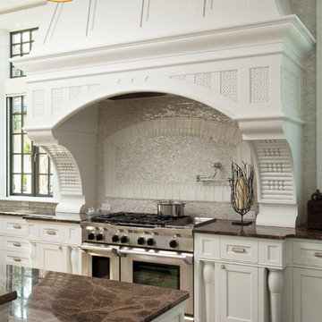French-Brown Tile Kitchens