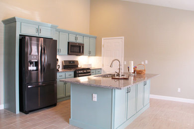 Example of a mid-sized cottage chic kitchen design in Albuquerque