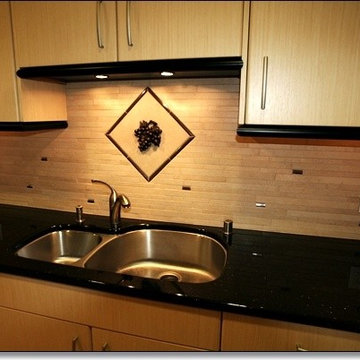 Fresno Kitchen Remodel: Engineered Bamboo Cabinets, Zodiac Countertops