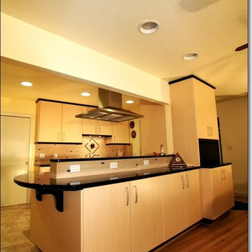 Fresno Kitchen Remodel: Engineered Bamboo Cabinets, Zodiac Countertops