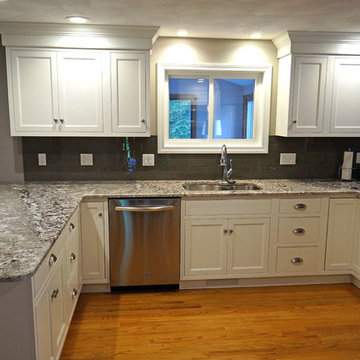 Frosty White beaded inset kitchen in Milford