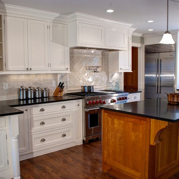 Full Custom Traditional Kitchen with Cherry Island